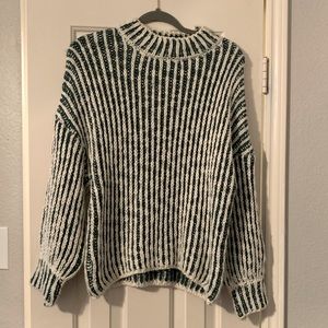POL Striped Knit Sweater